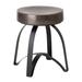 Ivy Bronx Dunstanburgh Metal Accent Stool in Gray/Brown | 18 H x 18 W x 18 D in | Wayfair FE696E103C2949F0ACCF869F5777E561