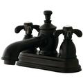 Kingston Brass French Country Centerset Bathroom Faucet w/ Drain Assembly, Ceramic in Brown | 2.63 H in | Wayfair KS7005TX