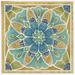 East Urban Home 'Free Bird Mexican Tiles IV' Print Canvas in Blue/Brown/Green | 31.6 H x 31.6 W x 1.5 D in | Wayfair ETUH7162 42482684
