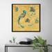 Bungalow Rose 'Bohemian Wings I' Acrylic Painting Print on Wrapped Canvas in Blue/Yellow | 27.5 H x 27.5 W x 2 D in | Wayfair BGRS6385 44478996