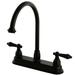 Kingston Brass Restoration Centerset Double Handle Kitchen Faucet in Brown | Wayfair KB3745AL