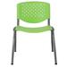 Flash Furniture Memphis 880 lb. Capacity Stack Chair w/ Powder Coated Frame Plastic/Acrylic/Wood/Plastic/Metal in Green | Wayfair RUT-F01A-GN-GG