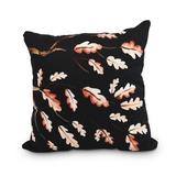 Winston Porter Linlithgow Wild Oak Branch Outdoor Square Pillow Cover & Insert Polyester/Polyfill blend in Black | 20 H x 20 W x 3 D in | Wayfair
