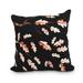 Winston Porter Linlithgow Wild Oak Branch Outdoor Square Pillow Cover & Insert Polyester/Polyfill blend in Black | 20 H x 20 W x 3 D in | Wayfair