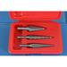 TEMO 3pc M35 Cobalt HSS Step Drill Set Two Flute Total 28 Sizes (3/16 -1/2 6 step 1/4 -3/4 9 step 1/8 -1/2 13 step)