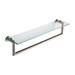 Ginger Kubic Accent Shelf Glass/Metal in Gray | 5.21 H x 23.75 W x 5.3 D in | Wayfair 4619T-24/SN