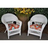 World Menagerie Spanish Tile Outdoor Dining Chair Cushion Polyester in Red/Brown | 3.5 H x 19 W x 19 D in | Wayfair