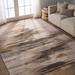 Brown 96 x 0.67 in Area Rug - Ivy Bronx Fairlop Abstract Handmade Tufted Gray/Tan Area Rug, Wool | 96 W x 0.67 D in | Wayfair