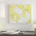 East Urban Home 'Nautical Chart Tampa Bay Northern Part ca. 1975' Graphic Art Print on Wrapped Canvas in White/Yellow | Wayfair