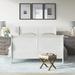 Lark Manor™ Helvey Queen Solid Wood Sleigh Bed Wood in White | 47 H x 63 W x 91 D in | Wayfair 68397D0C42BA405FB824314F1020E692