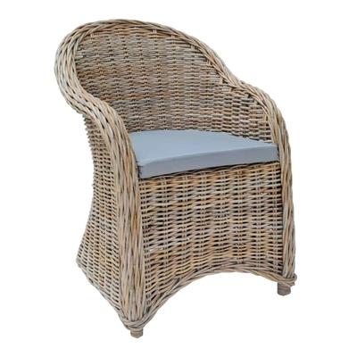 MiaMöbel Rattansessel 'Gupon' 100% Baumwolle, Rattan Landhaus Image