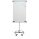 Maul Flipchart MAULsolid flip2use 66x97cm | Mobiles Whiteboard mit 5 Fußrollen und Rundfuß | Drehbare Tafel mit Blockhalter und großer Ablageschale für Marker | Hoch- und Querformat | Grau