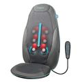 HoMedics Gel Back Massager Massage Chair Pad Seat Cover, Relax Full Back Neck Shoulder Muscles, Deep Kneading Shiatsu Rolling Soothing Heat, Gel Node Natural Touch Treatment for Home + Office