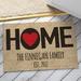 Ebern Designs Herold Home is Where the Heart is Personalized 27 in. x 18 in. Non-Slip Outdoor Door Mat Synthetics | Wayfair