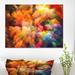 East Urban Home Contemporary 'Quickening of Colors' Graphic Art Print on Wrapped Canvas Metal in Orange/Yellow | 30 H x 40 W x 1.5 D in | Wayfair