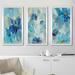 Ebern Designs ' Flowers Whisper I' Multi-Piece Image Acrylic Painting Print Plastic/Acrylic in Blue | 25.5 H x 40.5 W x 1 D in | Wayfair