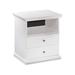Winston Porter Cleatrice 1 Drawer Nightstand Wood in Brown/White | 24.5 H x 22.75 W x 16.25 D in | Wayfair 0C7C57AE5D494ED7A45499767724AC21