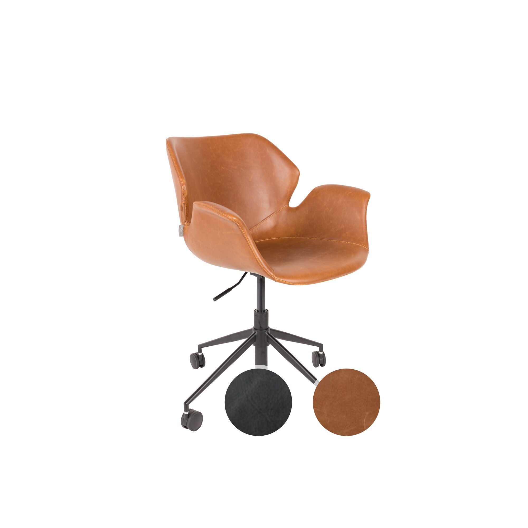 Zuiver Designer-Drehstuhl Nikki Schwarz