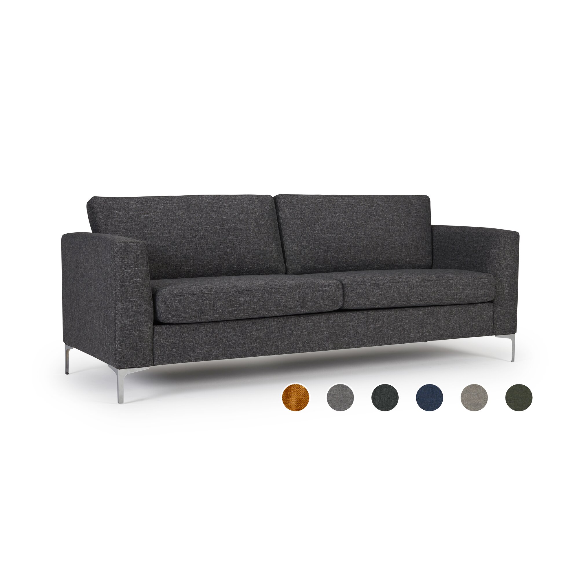 Kragelund »Shea« Couch 2-Sitzer / 154 x 83 x 80 cm / Stoff 249 Grau