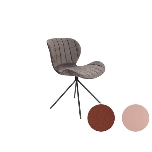 Zuiver Designer-Stuhl OMG Velvet Grau