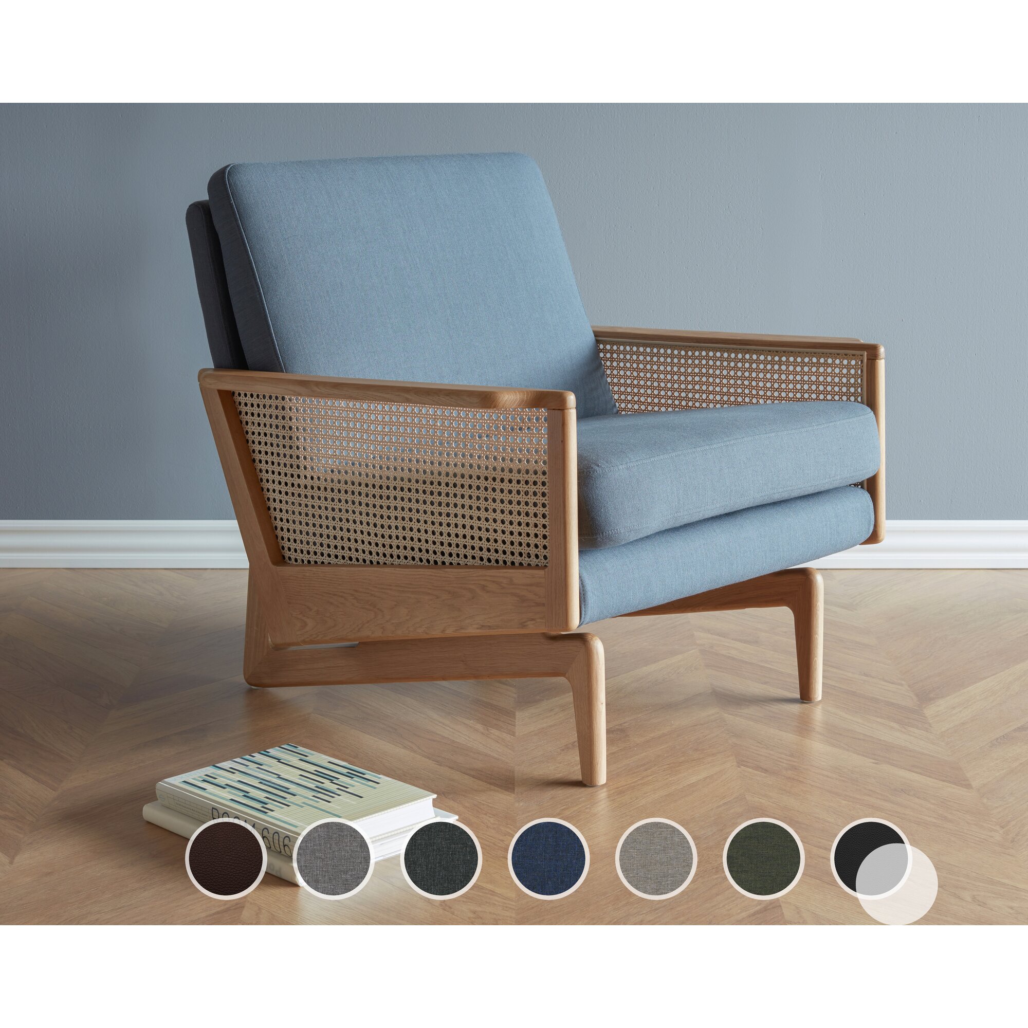 Kragelund »Egsmark« Sessel mit Holz-Armlehnen Stoff 248 Anthrazit