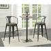 Williston Forge Morena 3 Piece Bar Height Solid Wood Dining Set Wood/Metal in Brown/Gray | 41.25 H in | Wayfair 9E8C28DE0FAA439FA9E3E047F72EAE1C