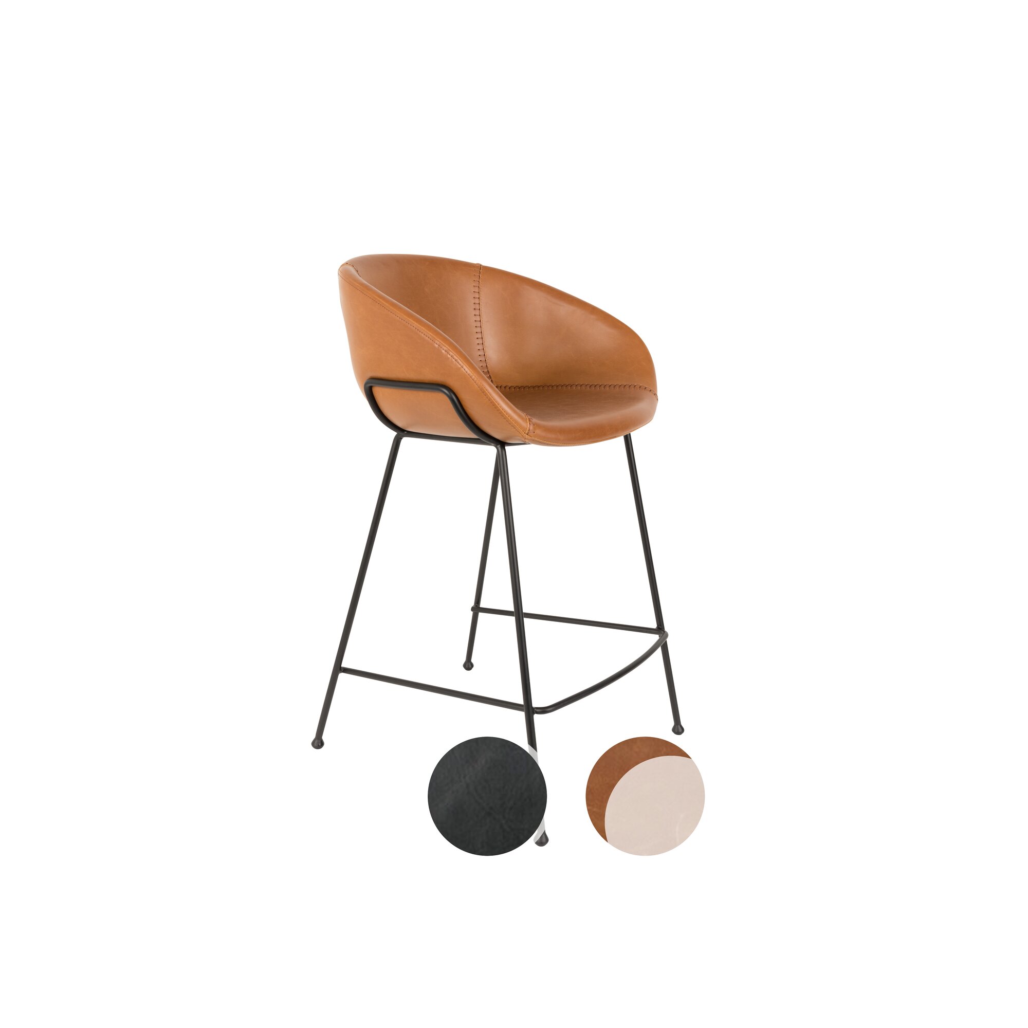 Zuiver Barhocker Feston 65 cm / Grau / Stoffbezug