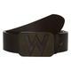Wrangler"W Buckle" Cut to Fit Belt in Black Leather in Size Black in XXXL