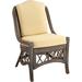 Bay Isle Home™ Stowers Side Chair Upholstered/Wicker/Rattan in Brown | 36 H x 24 W x 29 D in | Wayfair 7D8E8C2890C04290B9A48BC549046A35