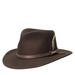 Scala Classico Men's Crushable Outback Hat Chocolate Size XL