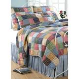 Amity Home 18" Bed Skirt Cotton in Blue/Green/Red | 78 W x 80 D in | Wayfair 12122K