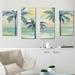 Bay Isle Home™ 'Marine Layer Palms' Acrylic Painting Print Multi-Piece Image on Canvas in Black | 30 H x 56 W x 1 D in | Wayfair