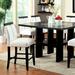 Orren Ellis Ballintoy Contemporary Counter Height Dining Table Wood/Glass in Black | 36 H x 54 W x 54 D in | Wayfair