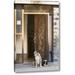 World Menagerie 'Africa, Namibia Dogs at door entrance' by Wendy Kaveney Giclee Art Print on Wrapped Canvas in Brown | Wayfair