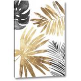 Bay Isle Home™ 'Tropical Palms III' by Asia Jensen Giclee Art Print on Wrapped Canvas Metal in Brown/Gray | 32 H x 21 W x 1.5 D in | Wayfair