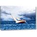 Breakwater Bay 'In the Wind I' by Alan Hausenflock Giclee Art Print on Wrapped Canvas Metal in Blue | 21 H x 32 W x 1.5 D in | Wayfair