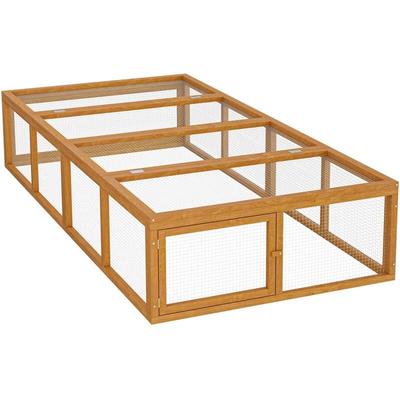 Wiltec - xxl Freilaufgehege Holz 1800 x 900 x 480 mm, Kasten Stall mit klappbarer Abdeckung,