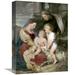 East Urban Home 'Virgin & Child w/ St. Elizabeth & St. John' Print on Canvas in Gray | 16 H x 12 W x 2 D in | Wayfair