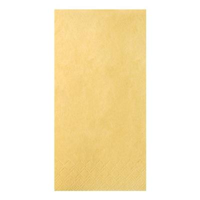 Papstar 3-lagige Servietten einfarbig 1/8 Falz gelb, 40x40 cm
