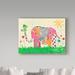 Trademark Fine Art 'Mosaic Elephant' Canvas Art Canvas in White/Black | 35 H x 47 W in | Wayfair ALI36933-C3547GG