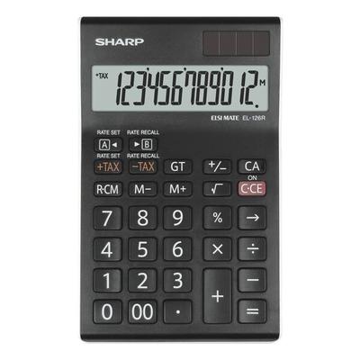 Tischrechner »EL-126R« schwarz, Sharp, 9.7x1.2x15.5 cm