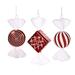 The Holiday Aisle® 3 Piece Peppermint Christmas Holiday Shaped Ornament Set Plastic in Red/White | 8 H x 3 W x 3 D in | Wayfair