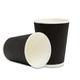 500-CT Disposable Black 12-OZ Hot Beverage Cups with Ripple Wall Design: No Need for Sleeves – Perfect for Cafes – Eco-Friendly Recyclable Paper – Insulated – Wholesale Takeout Coffee Cup