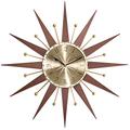 Acctim 29506 Wolcott Retro Style Wall Clock in Brass & Walnut