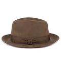 ZAKIRA Medium Brim Fedora Hat for Men, Women in Finest Crushable and Waterproof Wool Felt - Handmade in Italy (Light Brown, M)