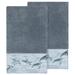 Bay Isle Home™ Swick 2 Piece Turkish Cotton Bath towel Set Turkish Cotton in Green/Gray/Blue, Size 27.0 W in | Wayfair