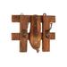 Millwood Pines Algillo Rustic Vintage Wall Mounted Coat Rack Wood/Metal in Brown | 11 H x 14 W x 5 D in | Wayfair 18FCF23DC41B4EAAB6F51337E479D79E