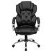 Flash Furniture Trudy High Back Transitional Style LeatherSoft Executive Swivel Office Chair Upholstered/Metal | Wayfair GO-908A-BK-GG