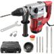 Marteau perforateur sds Plus Marteau burineur pneumatique 1500 w accessoires tüv - rouge