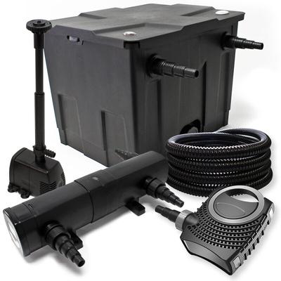 Wiltec - Komplettset: CBF-350 Teichfilter bis 12000 l Teichfilteranlage, NEO10000 Teichpumpe Image
